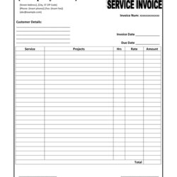 Excellent Service Invoice Template Download Free Documents For Word And Excel