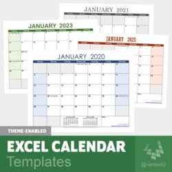 Brilliant Excel Calendar Template For And Beyond Templates Calendars Theme Tab Create Themes Layout Selecting