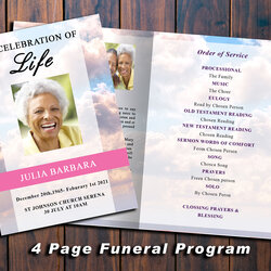 Legit Celebration Of Life Brochure Template