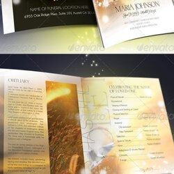 Worthy Celebration Of Life Funeral Program Brochure Template Print Templates Auto