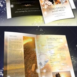 Tremendous Brochure Template Celebration Of Life And Funeral On