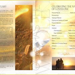 Free Celebration Of Life Program Template Funeral Brochure By