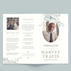 Cool Celebration Of Life Brochure Template Download Funeral Memorial Bi Fold