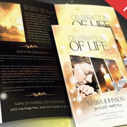 Eminent Funeral Program Brochure Template Celebration Of Life By Compress
