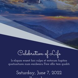 Out Of This World Celebration Life Brochure Template Funeral Flyer