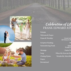 The Highest Quality Celebration Of Life Bi Fold Brochure Template