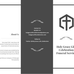 Wizard Free Celebration Of Life Brochure Templates Customize Download Editable Funeral Fold Template