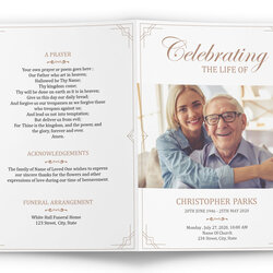 Free Printable Celebration Of Life Program Template Clean White