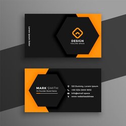 Magnificent Free Business Card Vectors Images In Format Minimal Elegant Black Yellow Template