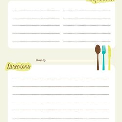 Super Free Editable Recipe Card Templates For Microsoft Word Download Printable Template Cards Cookbook Pages