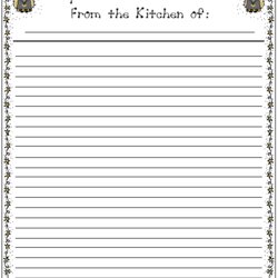 Full Page Recipe Template For Word Cards Primitive Cookbook