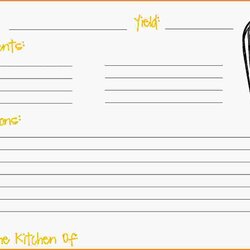 Very Good Free Recipe Card Template For Word Sample Invoice Letter Proper