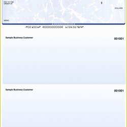 Free Business Check Printing Template Of Blue Marble Top Laser Checks Blank Intended Quicken