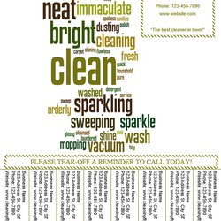 Swell Free Sample Tear Off Flyer Templates Printable Samples Tabs Cleaning Word Source