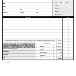 Smashing Automotive Work Order Template Fill Online Printable Invoice