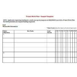Preeminent Project Work Plan Examples Format Template