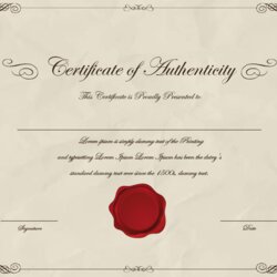 Peerless Authentic Certificate Templates