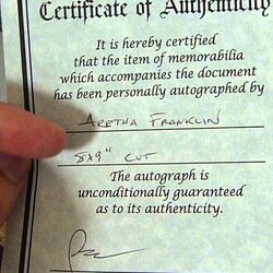 Wizard Homemade Certificate Of Authenticity Is Worthless Autograph