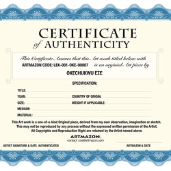 Fine Free Printable Certificate Of Authenticity Template Web