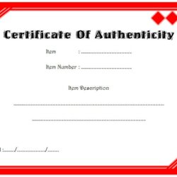 Capital Certificate Of Authenticity Printable Free Templates