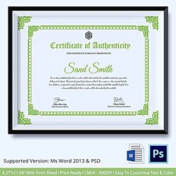 The Highest Standard Certificate Of Authenticity Template What Information To Templates Sample Word Autograph
