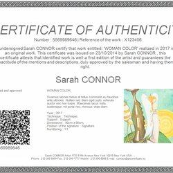Ci Co Certificate Of Authenticity