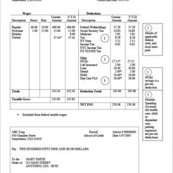 Wizard Check Stub Templates Doc Pay Template Paycheck Payroll Printable Blank Excel Word Stubs Sample Example