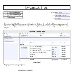 Supreme Free Check Stub Samples In Template Pay Templates Deposit Direct Printable Blank Examples Excel Word