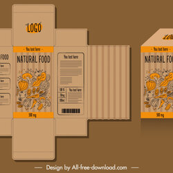 Capital Beverage Packaging Design Template Food Package Elegant Retro Sketch