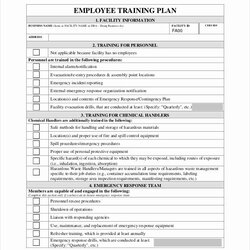 Preeminent Training And Development Plan Template Unique
