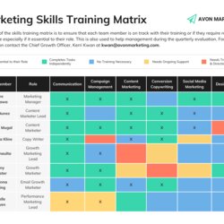 Sterling Employee Development Plan Examples For Businesses Marketing Skill Training Matrix