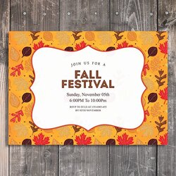 Excellent Fall Party Invitation Template In Invitations