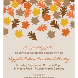 Marvelous Finally Fall Invitation Party Invitations Autumn Template Invite Templates Card First Thanksgiving