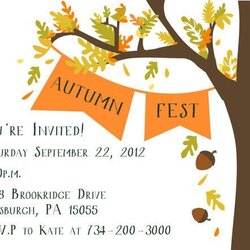 Cool Fall Party Invitation Invitations Invite Template
