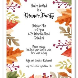 Exceptional Beautiful Autumn Leaves Invitations Fall Party Berries