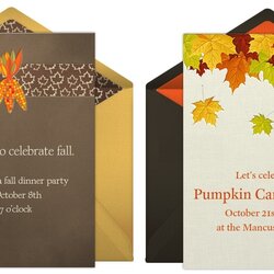 Fantastic Fall Party Invitations For All Kinds Of Planning Invitation Template Wording Invite Templates