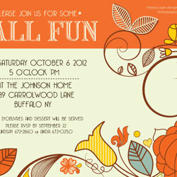 Magnificent Best Images Of Fall Printable Party Invitations Invitation Invite Fun Templates Invites Template