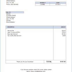 Admirable Microsoft Invoice Template Free Word