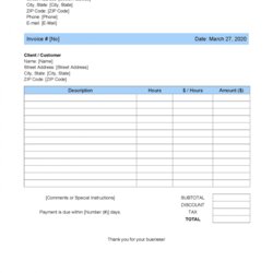 Terrific Free Printable Invoice Templates Word Blank In Excel Grocery Store Receipt Template