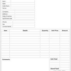 Blank Word Invoice Template Free Templates Printable Button Click