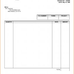 High Quality Free Blank Invoice Templates Forms Invoices Billing Job Word Printable Template Sheet Sample