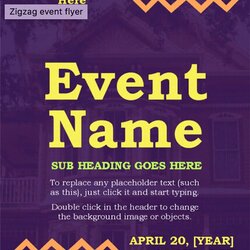 Best Free Microsoft Word Flyer Templates Printable Downloads For Zigzag Event Copy