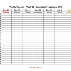 Preeminent Blank Weekly Calendar Templates Excel Word Template Lab