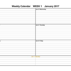 Worthy Weekly Calendar Templates Printable Calendars