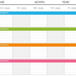 Splendid Free Printable Weekly Calendar Templates Excel Word Best Collections