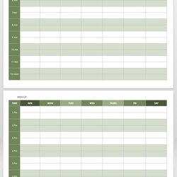 Perfect Free Weekly Calendar Templates Blank Landscape Template Week Word Horizontal Calendars