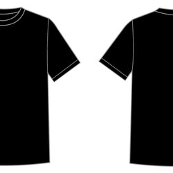 Printable Shirt Template Blank Templates Plain Back Layout Printing Polo Vector Illustrator Designs Clip Tee