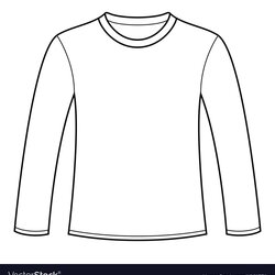 Sublime Shirt Template Vector File Sleeved Drawing