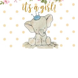 Admirable Download Now Free Pink Elephant Baby Shower Invitations Templates Invitation Girl Printable