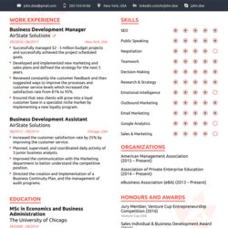 Free One Page Resume Templates Download Creative Template
